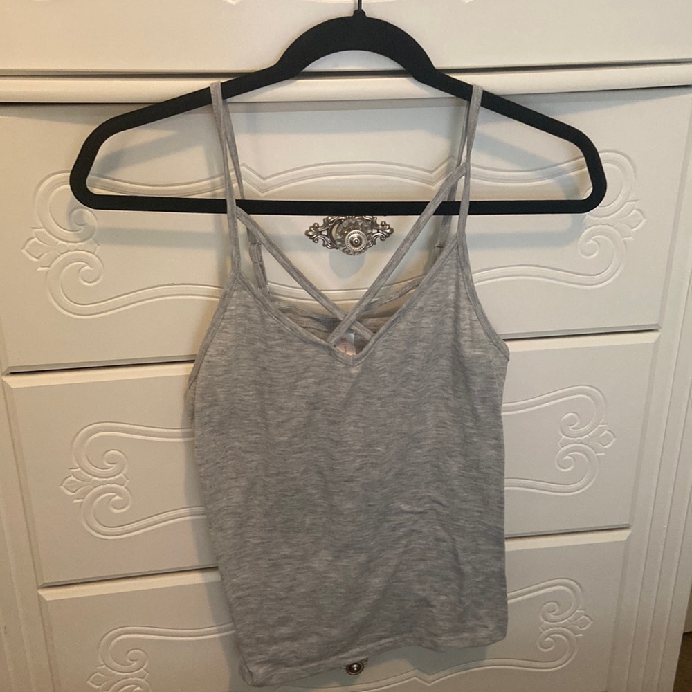 Grey Chest Cross Tank